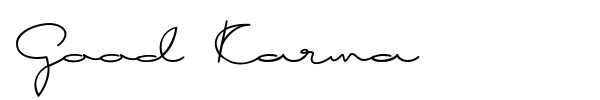 Good Karma font preview